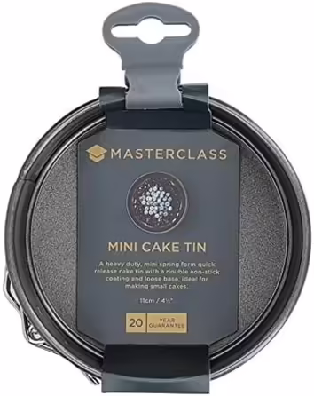 MasterClass Non-Stick Mini Springform Pan with Removable Bottom, Steel, Grey, 11 cm