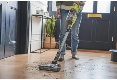 Акумуляторний пилосос RYOBI 18V ONE+ Brushless RSV18BL-0 (900 л/хв, 800 мл, без акумулятора та зарядного пристрою), зелений та антрацитовий