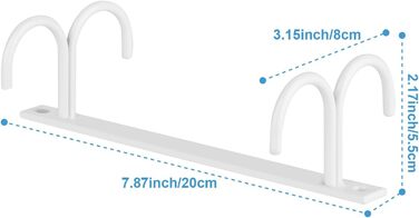 Тримач для чашок під шафу FOMANSH - 12 гачків, білий. Підійде для кухні, бару, кафе.
