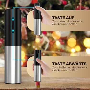 Електричний відкривачка для вин Assark, набір: автоматичний відкривачка, фольєзоріз, USB-кабель, вакуумні пробки та виливає для вина. Ідеальний подарунок!