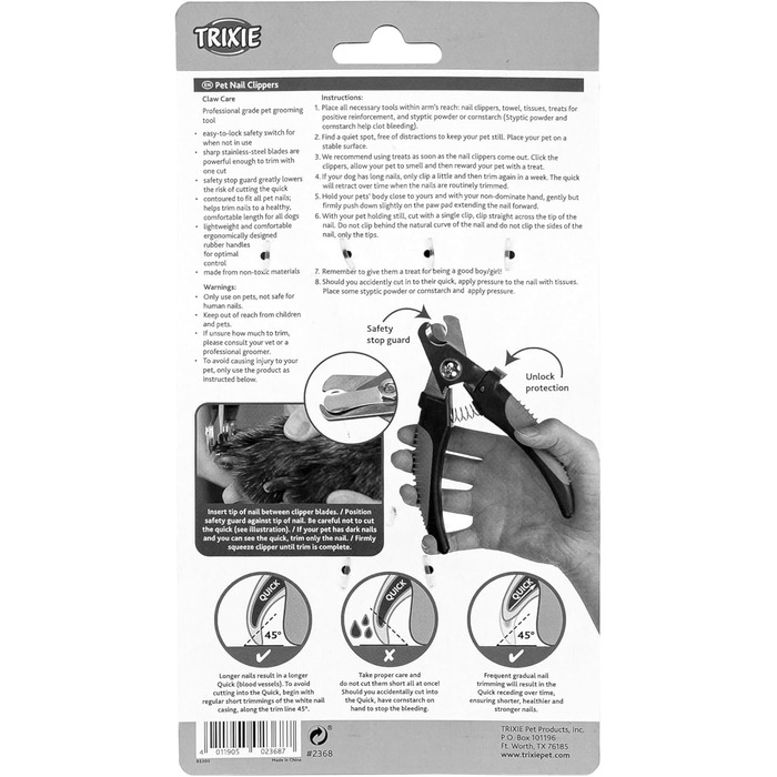 Ножиці для кігтів Trixie Krallenschere, 16 см - професійний догляд за кігтями тварин