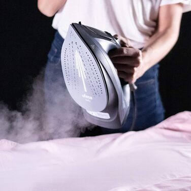 Праска відпарювач Ufesa Activa-Dampfbügeleisen PV1500C: керамічна підошва, 100 г паровість, Antitropfsystem, білий/блакитний