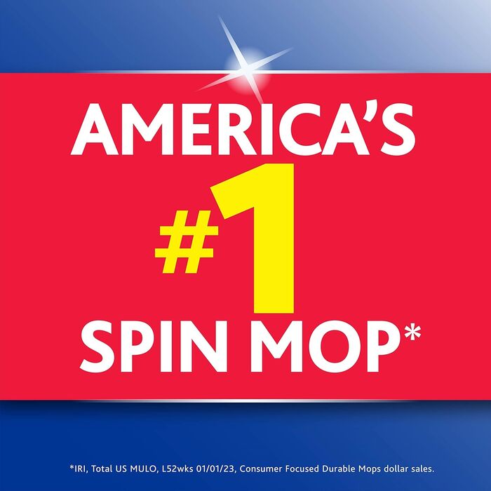 O-Cedar EasyWring: Відро з мотлою та 2 змінні насадки, Червоний/Сірий | Система прибирання