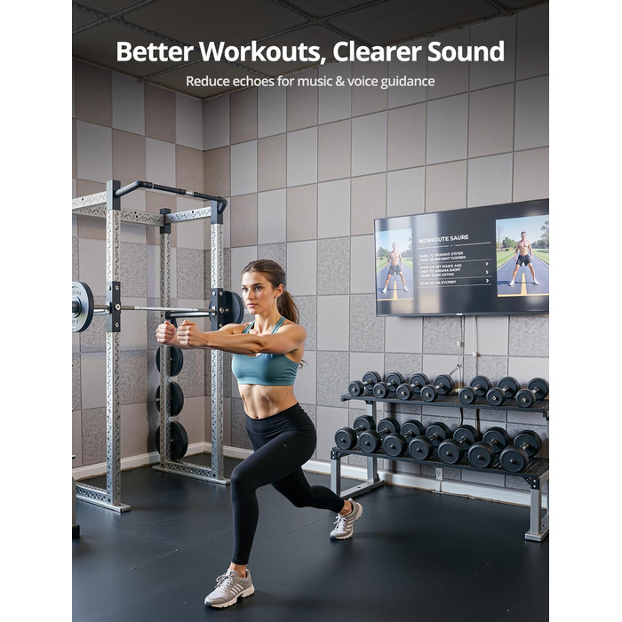 Акустичні панелі для шумоізоляції стін прямокутні, самоклеючі панелі з високою щільністю для звукопоглинання та декору, 30x40x0.9 см, 12 шт, колір верблюжий