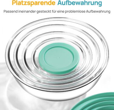 Набір контейнерів для їжі Vtopmart (15 шт.) з кришкою, скляні, для зберігання, мікрохвильова піч, морозильник, посудомийна машина