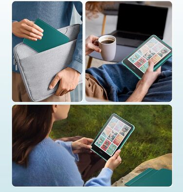 Чохол для Kindle Paperwhite 12 (2024) та Kindle Colorsoft (2024/2025) MoKo з магнітною застібкою, захист від подряпин, авто-сон/пробудження, колір A-Jade Green