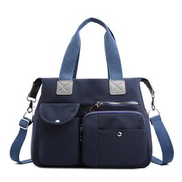 Сумка жіноча DIRRONA велика – містка сумка-шопер для міста, роботи, університету та подорожей з відділеннями, знімним ременем, темно-синя