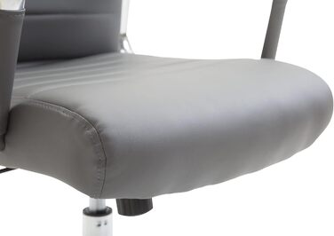 Офісний стілець Kolumbus з штучної шкіри, регульована висота, сірий колір