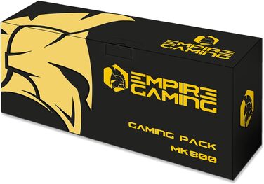 Бездротовий ігровий набір клавіатури та миші EMPIRE GAMING Armor RF800 - RGB підсвітка, 4800 DPI, QWERTZ (DE) - сумісний з PC, PS4, PS5, Xbox, Mac (білий)