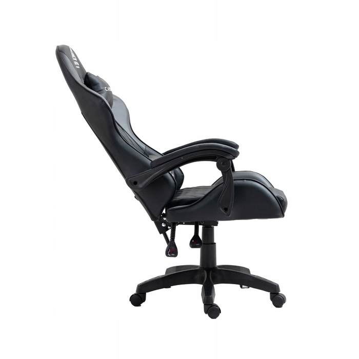 Ігрове крісло Alpha Gaming Carbon, штучна шкіра, чорно-сіре