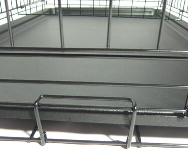 Клітка для собак складана з 2 дверцятами, переноска для собак в авто з піддоном (XL) 107 x 68 x 75 см