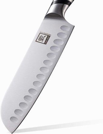 Кухонний ніж Zayiko NAMI Santoku: професійний, 30.5 см, з лезом 17 см з нержавіючої сталі та ергономічною ручкою ABS