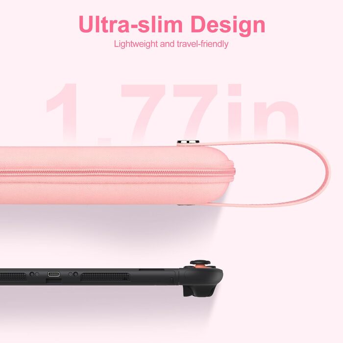 Чохол для Nintendo Switch 2 innoAura Switch 2 Tasche, фіолетовий Galaxy (рожевий Slim) - водовідштовхувальний, ударостійкий з відділенням для AirTag та великою сітчастою кишенею