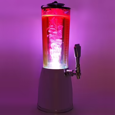 4.0L Beer Tower Tap Dispenser Draft Beer Tower Drinking Fountain Beverage Dispenser Beverage Tower with 1.3L Ice Cooling (1x Beer Tower Chrome)