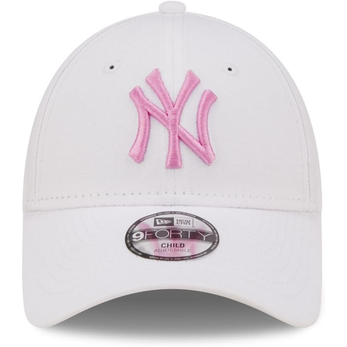 Дитяча кепка New Era New York Yankees MLB League Essential Pink 9Forty (6-12 років, білий/рожевий)