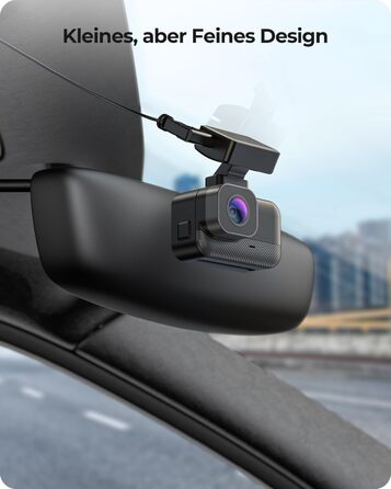 Відеореєстратор Krunia 2K WiFi Mini Dashcam Auto з GPS, CPL, WDR, Нічне Бачення, 24/7, Магнітне кріплення, Superkondensator, 170° Широкий Кут