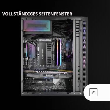 Ігровий корпус Mars Gaming MC-Blaze ATX Mid-Tower, RGB підсвітка, 80мм FRGB вентилятор, бічне вікно, чорний