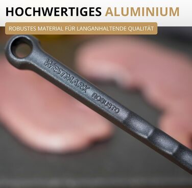 Молоток для м'яса Westmark Robusto Black Edition, алюміній з антипригарним покриттям, 21,5 см, сріблястий