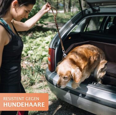 Преміум лежанка для собак Mayaadi-Home - 100 x 70 x 38 см | Лежанка для собак в авто | Лежанка в багажник з захисним покривалом | Чорно-біла, розмір M (100x70x38 см)