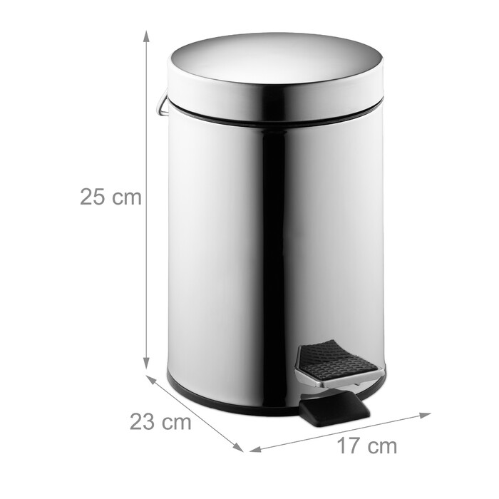 Relaxdays Stainless Steel Cosmetic Containers 3 Liter