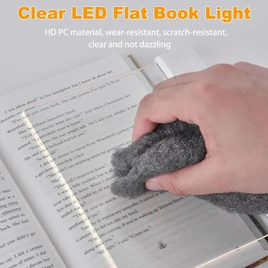 LED Лампа для читання книг Smart Panel з 3 режимами та таймером, нічник на приліжкову тумбочку, USB акумуляторна, біла