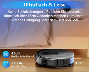 Робот-пилосос 2-в-1 з функцією миття Tikom G8000 Max, 5000Pa, самостійна зарядка, Wi-Fi, 150 хв, для тварин, килимів, твердих підлог, чорний