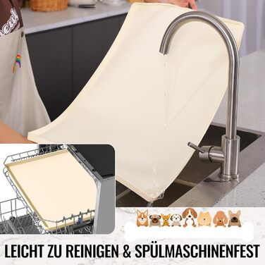 Підкладка під миску для котів та собак MateeyLife, силіконова, 56x36 см, бежева, нековзна, вологостійка