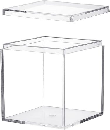 Круглі акрилові контейнери з кришкою, 2 шт, прозорі, 15×2,6 см, органайзер для цукерок, таблеток, намистин, дрібних прикрас