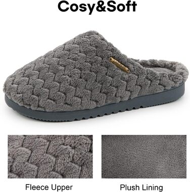 Жіночі халапи LongBay з піною Memory Foam та плюшем, антиковзкі, 38/39 EU, сірі