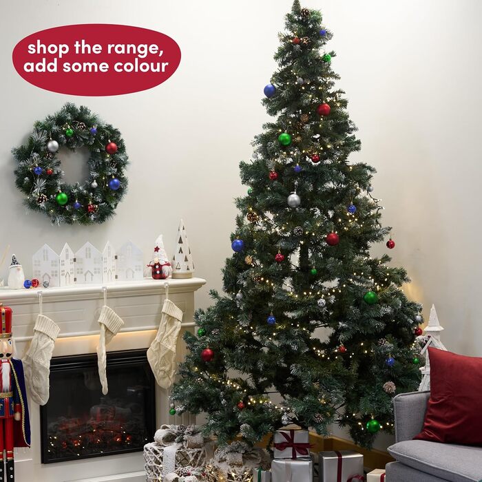 50 прикрас на ялинку Twiddlers - Різні розміри та покриття (6см, 4см, 3см) - Матові, блискучі, з глітером - для ялинкової прикраси