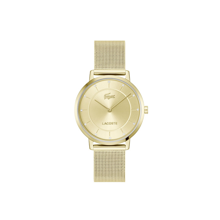 Годинник Lacoste Analog Quartz Crocorigin для жінок з браслетом з нержавіючої сталі золотого кольору