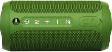 EDUPLINK Портативна Bluetooth колонка водонепроникна IPX7 бездротова (Зелена) Зелений вологозахищений динамік