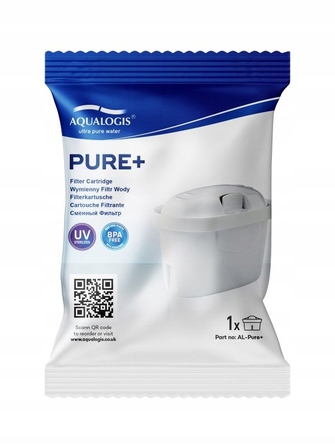 Набір 6 фільтрів для води Aqualogis Pure+ (сумісні з Brita та Dafi) для фільтрувальних глечиків