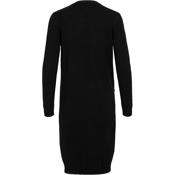 Жіночий кардиган Vila Viril Longline XXL чорний (Black) - в'язаний подовжений жакет