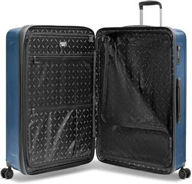 Набір валіз REDOLZ з жорстким корпусом, 4 предмети з косметичкою (Dark Blue Metallic, 2-SET)