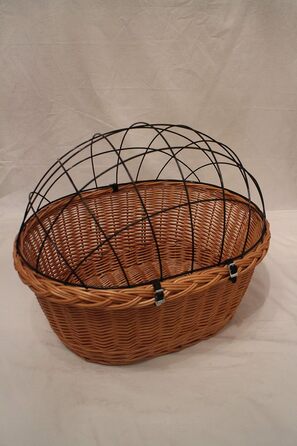 Кошик для собак на кермо велосипеда з ротангу з металевою сіткою та подушкою XL або XXL. Кошик для собаки, кошик на кермо, велосипедний кошик, кошик для покупок (XL з подушкою) (XXL без подушки)