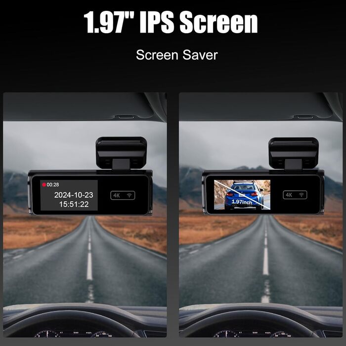 Відеореєстратор Auto Dashcam 4K з GPS, WiFi, G-сенсором та циклічною записом. В комплекті SD карта 64GB.