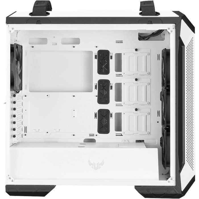 Корпус ПК ASUS TUF Gaming GT501 White Edition Mid-Tower для материнських плат EATX з 2x USB 3.1, сталевий каркас, 4 вентилятори, скло
