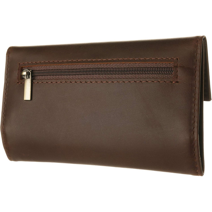 Golden Leaf Leather Tobacco Pouch | Elegant Leather Tobacco Bag with space for tobacco, filters, and a double pack of rolling papers | With an extra pocket for additional accessories | Rolling tobacco pouch for women & men