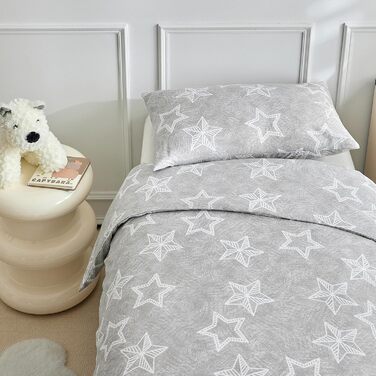 Комплект постільної білизни для дитячого ліжечка, зелений квітковий принт, 120 x 150 см. Підходить для ліжечок малюків та дівчаток. М'який двосторонній комплект з простирадлом та наволочкою.