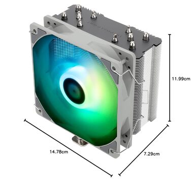 Thermalright Assassin King 120 SE ARGB - Кулер для CPU з RGB підсвічуванням, 5 heatpipes, тихий вентилятор TL-C12C-S, сумісний з AMD AM4/AM5 та Intel LGA 1700/1150/1151/1200