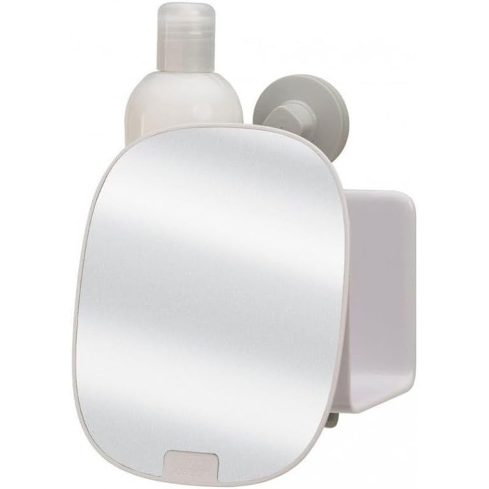 Joseph Joseph EasyStore Compact Shower Shelf with Adjustable Mirror – White