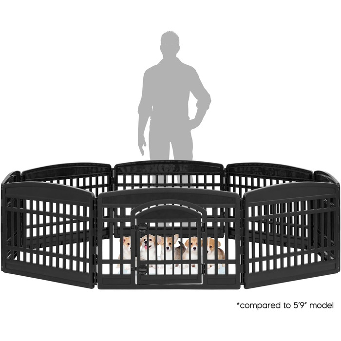 Iris Ohyama Dog Playpen with 8 Panels, 24