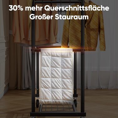 Вішалка для одягу HOKEEPER на колесах, 136 кг, важка, висувна штанга (D006)