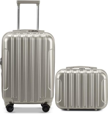 Набір валіз LEADZM 3 шт. з колесами, великий, жорсткий ABS+PC, телескопічна ручка, ручна поклажа (М'ятний)