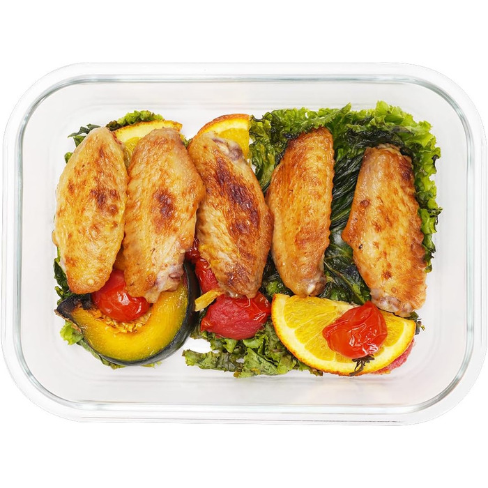 Набір контейнерів для зберігання продуктів Glas, 18 шт. (9 контейнерів, 9 кришок) - безпечні для миття в посудомийній машині, мікрохвильовій печі та морозильній камері, без BPA, сірий