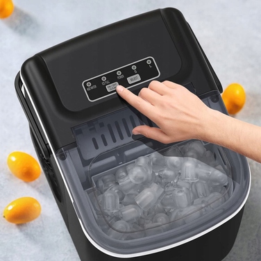Льодогенератор Ice Cube Maker, чорний, 12 кг/24 год, з автоматичним вимкненням