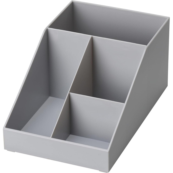 Navaris Coffee Dispenser Organizer - Accessory Storage - Coffee Bar for sugar, milk, napkins, pods - Coffee Station with 7 Compartments (4 compartments, Grey)
