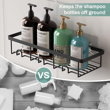Органайзер для душу Oasiteege: 2 шт. - тримач для шампуню, полиці для зберігання, кріплення на присоску для ванної, кемпінгу, декору ванної кімнати