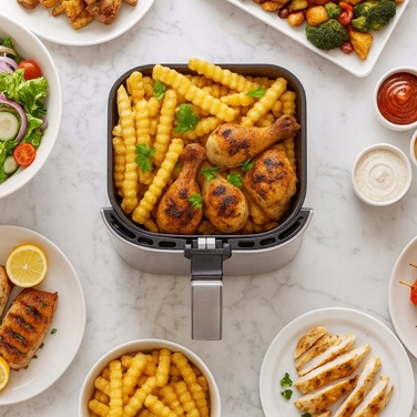 Аерофритюрниця Air Fryer 8L XXL: безмасляна фритюрниця з 12 програмами